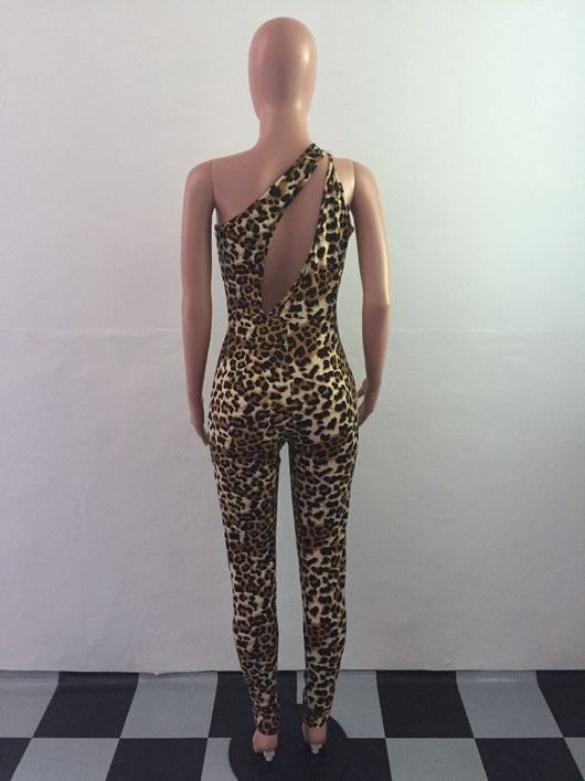 Jumpsuit Asimétrico de Hombro Oblicuo - Image 5