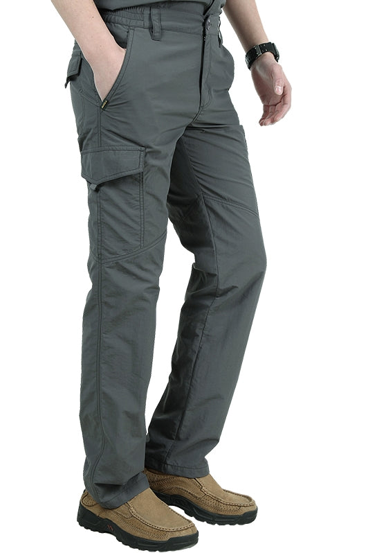 Pantalones Rectos de Cintura Media con Elástico para Hombre
