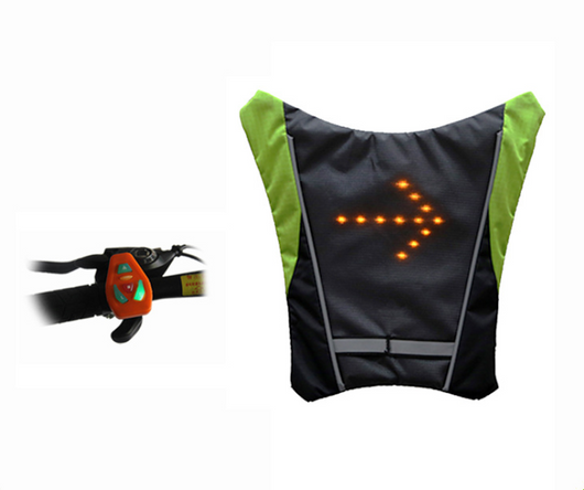 Mochila Chaleco Reflectante Recargable con Luz LED y Control Remoto para Ciclismo - Image 10