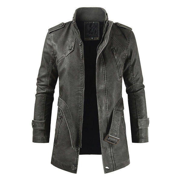 Chaqueta de Cuero Slim Fit Térmica para Hombre - Image 5