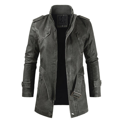 Chaqueta de Cuero Slim Fit Térmica para Hombre - Image 5