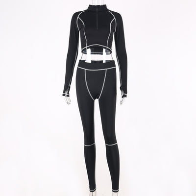 Conjunto de Yoga y Fitness de Manga Larga con Estilo - Image 4