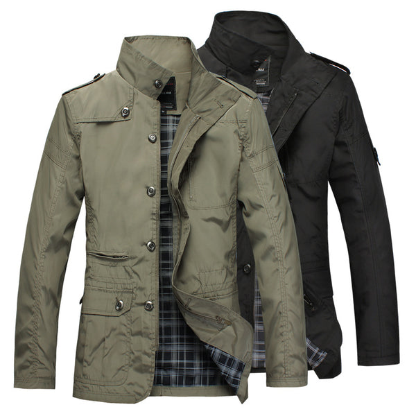 Chaqueta Casual con Cuello Mao para Hombre