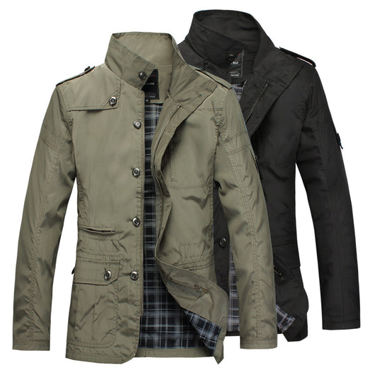 Chaqueta Casual con Cuello Mao para Hombre