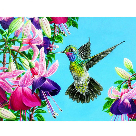 Pintura de Diamantes Mosaico Animales, Flores y Pájaros