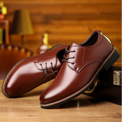 Zapatos Formales de Cuero Negro para Hombre Talla Grande - Image 8