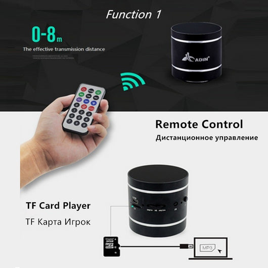 Parlante Portátil D5 Bluetooth con Tarjeta TF - Image 4