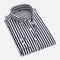 Camisa Manga Larga Slim Fit Estampada a Rayas para Hombre - Estilo Coreano