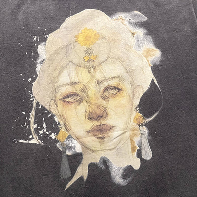 Camiseta Holgada Cuello Redondo Estampado Vintage Desgastado - Image 14