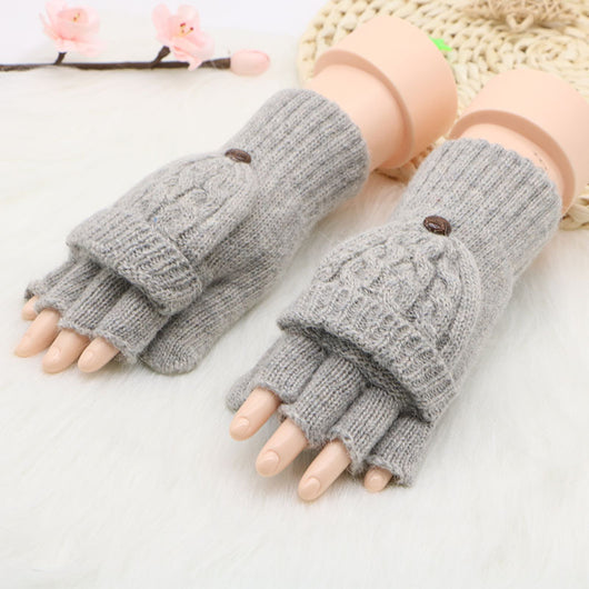 Guantes de Lana Convertibles con Mitones Ajustables para Hombre y Mujer - Image 4