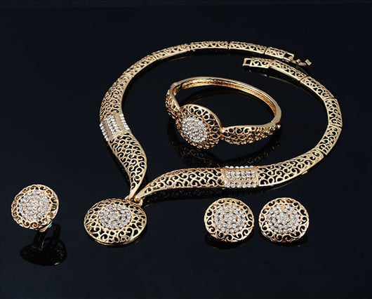 Conjunto de Joyería Completa: Collar, Aretes y Anillo 4 Piezas - Image 7