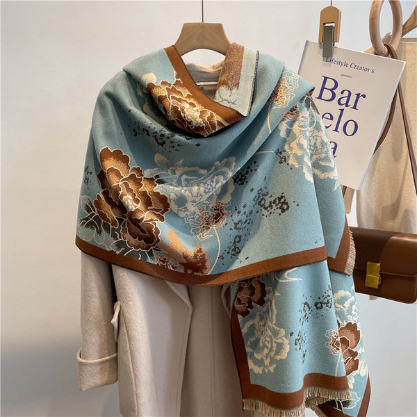Bufanda de Cachemira con Borlas para Mujer - Calidez y Elegancia