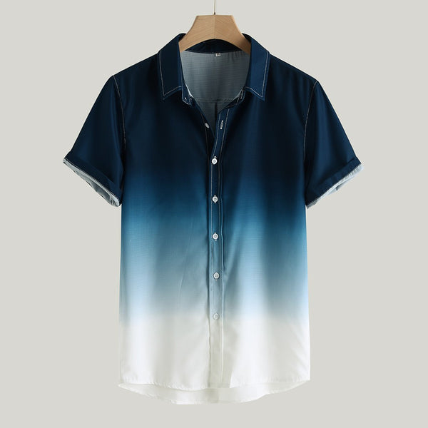 Camisa de Manga Corta con Degradado para Hombre