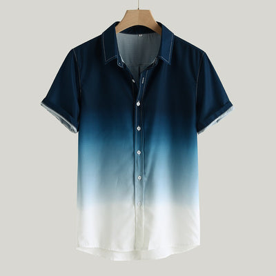 Camisa de Manga Corta con Degradado para Hombre