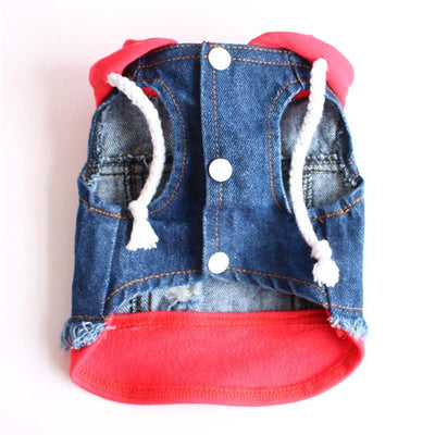 Chaleco Tejido con Capucha para Perro en Denim - Image 9