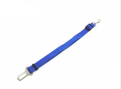 Orange adjustable dog car safety seat belt restraint with a metal seat belt buckle and a swivel snap hook. - Image 5