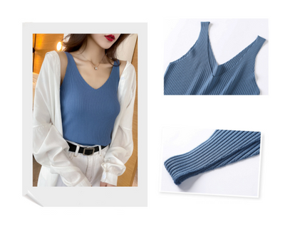 Blusa sin mangas ajustada para mujer - Image 4