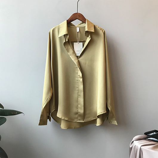 Camisa de Satén Suelta - Image 6