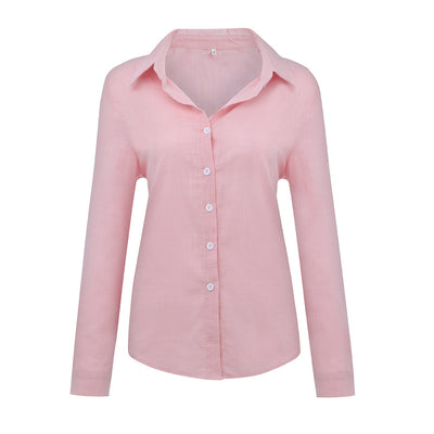 Blusa Cardigan Suelta con Solapa y Botones - Camisa Manga Larga para Mujer - Image 11