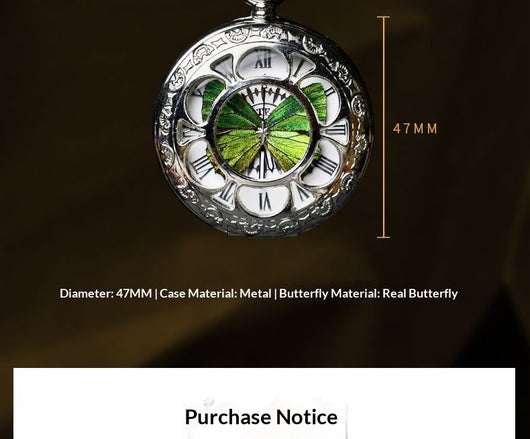 Reloj de Bolsillo Animado Mariposas Turquesa y Verde para Pareja - Edición Graduación - Image 10