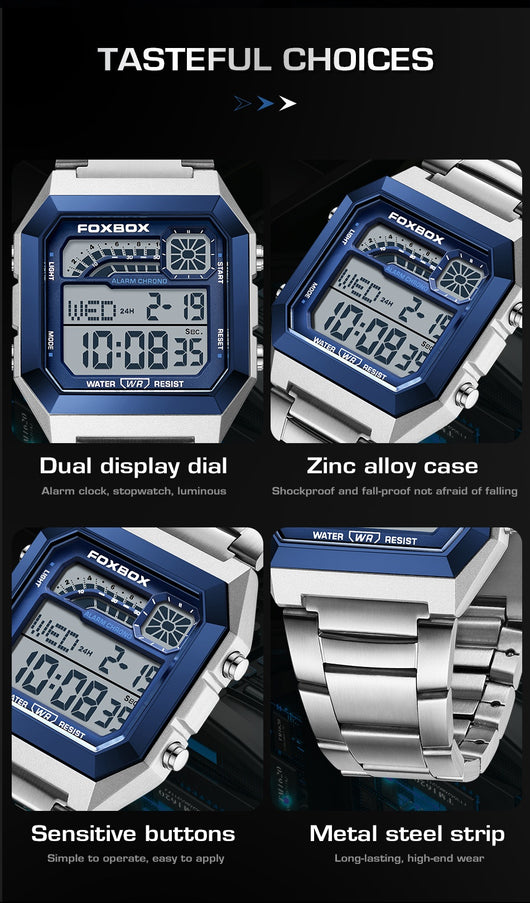 Reloj Deportivo Cuadrado Resistente al Agua para Hombre y Mujer - Image 17