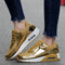 Zapatillas Deportivas Mujer Oro Slip-On con Cojinete de Aire Transpirable