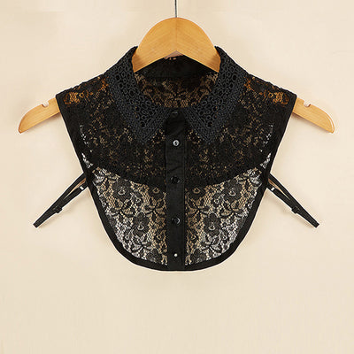 Cuello Falso de Encaje Hueco Monocromático - Image 10