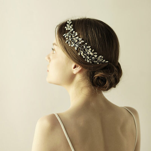 Diadema Nupcial con Perlas y Cristales para Boda - Image 5