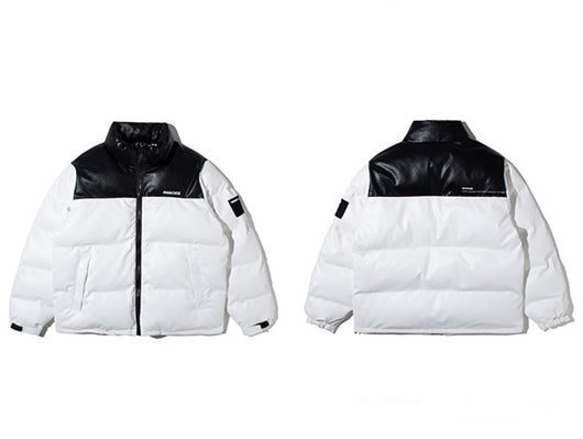 Chaqueta de Algodón con Cuello Alzado en Cuero PU - Estilo Moderno para Hombre - Image 13