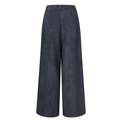 Pantalones de Pana Cintura Alta Pierna Ancha para Mujer - Image 4