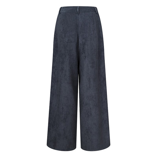 Pantalones de Pana Cintura Alta Pierna Ancha para Mujer - Image 4