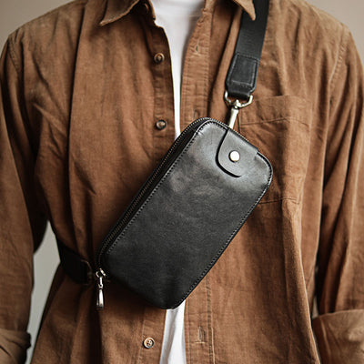 Bolsa Multifuncional de Cuero Genuino - Cartera Crossbody y Cintura - Image 2