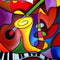 Cuadro de Diamantes 5D Instrumentos Musicales - Pintura de Mosaico con Cristales