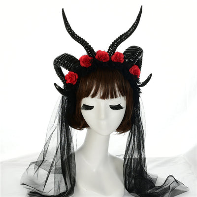 Diadema de Cuernos de Bruja Negra - Accesorio de Cosplay y Disfraz - Image 2