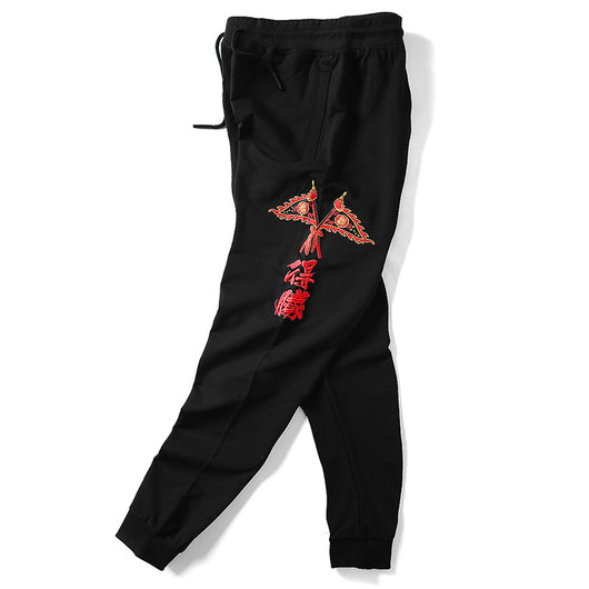 Pantalones Casuales con Bordados Artesanales