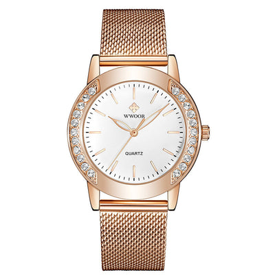 Reloj de Cuarzo para Mujer con Malla Metálica y Cristales Brillantes - Image 13