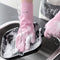 Guantes de Silicona Gruesa para Lavar Platos