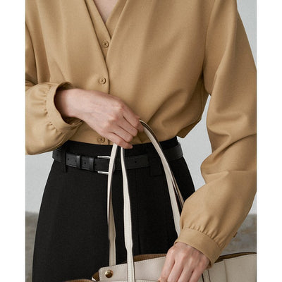 Blusa Elegante con Efecto Capas y Mangas Abullonadas - Image 5