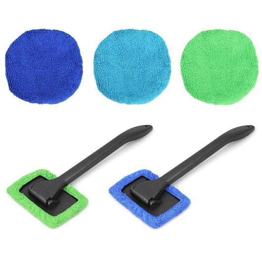 Limpiador de Ventanas Auto Giratorio con Microfibra