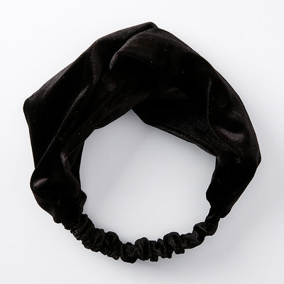 Diadema de Terciopelo Ancha con Diseño Cruzado y Banda Elástica - Image 11