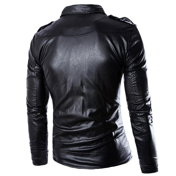 Chaqueta de Cuero PU para Hombre