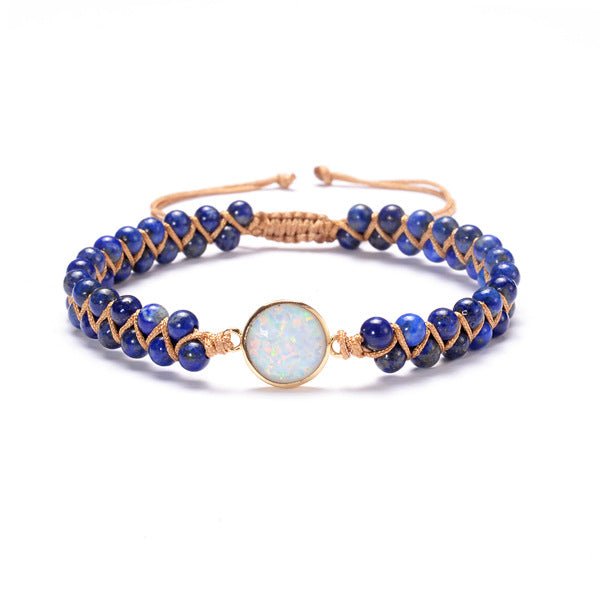 Pulsera Tejida a Mano con Amatista y Ópalo - Image 19
