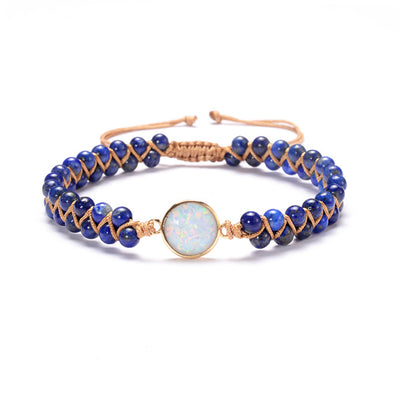 Pulsera Tejida a Mano con Amatista y Ópalo - Image 19