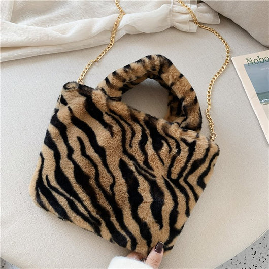 Bolso Tote Leopardo con Cadena y Correa Crossbody - Image 23