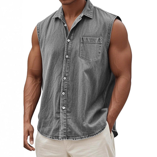 Chaleco Casual Hombre con Estampado Digital 3D