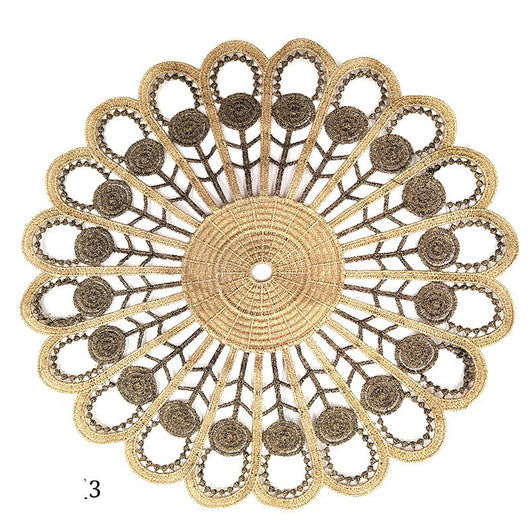 Mantel Individual de Encaje Elegante con Relieve Hueco - Image 18