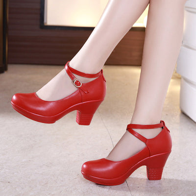 Zapatos de Baile con Tacón Robusto - Tacones Altos - Image 3