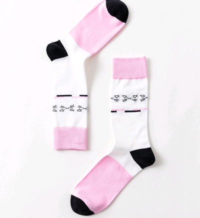 Calcetines de Algodón con Diseño Geométrico - Estilo y Personalidad - Image 8