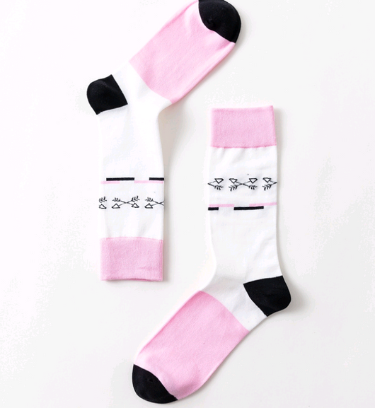 Calcetines de Algodón con Diseño Geométrico - Estilo y Personalidad - Image 8