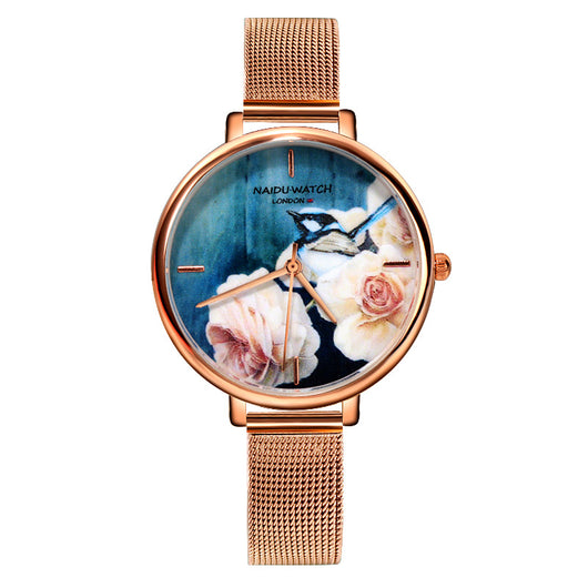 Reloj de Dama con Esfera Grande y Diseño Floral Versátil - Image 5